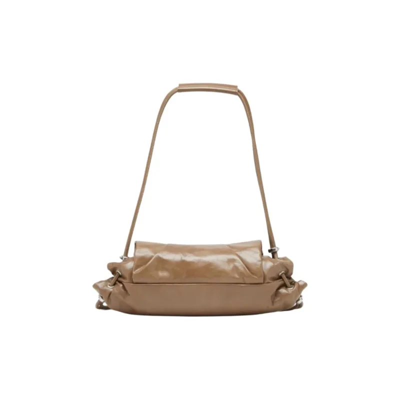 DIESEL Cow Leather Crossbody Bag, Shoulder Bag Medium Size Women's Umber-2