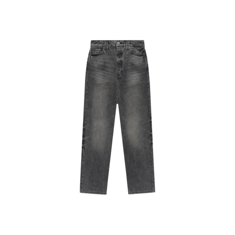 Fear Of God Essentials Women's Straight Leg Denim Jeans Vintage Black-0