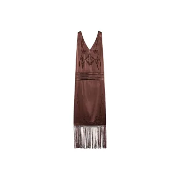 ZARA ZW Series Sleeveless Dress Women's Brown