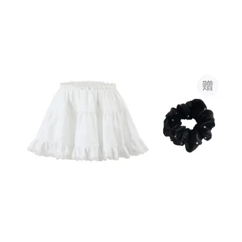 Three Quarters Casual Short Skirts Women's White