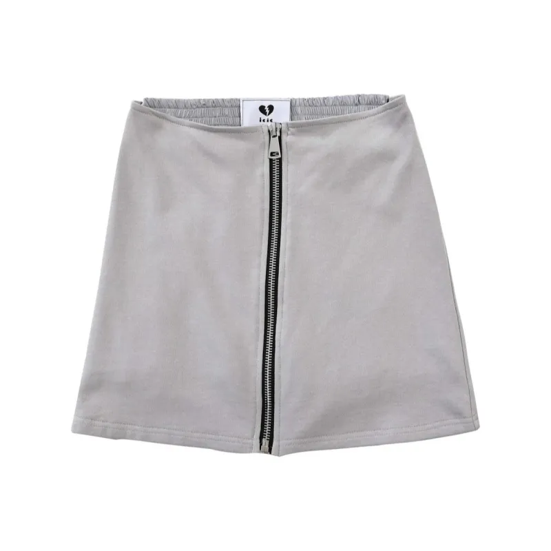 Metamorphosis Casual Short Skirts Women's Light Gray-0