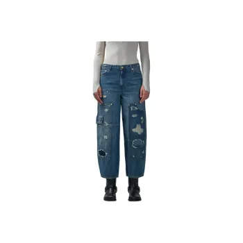 GANNI Distressed Wide Leg Jeans