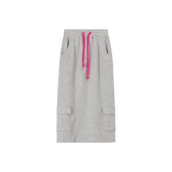 CHUU Casual Long Skirts Women's Gray