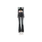 Black Gray Ankle-Length