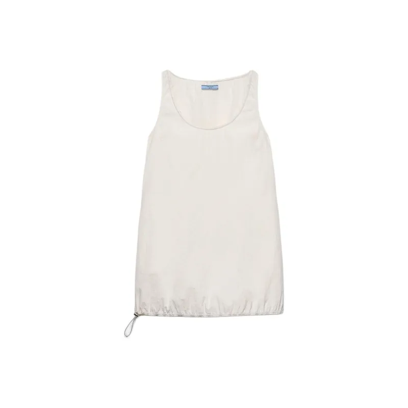 PRADA SS25 Spring Summer Women's Apparel Collection Sleeveless Dress Women's White-0