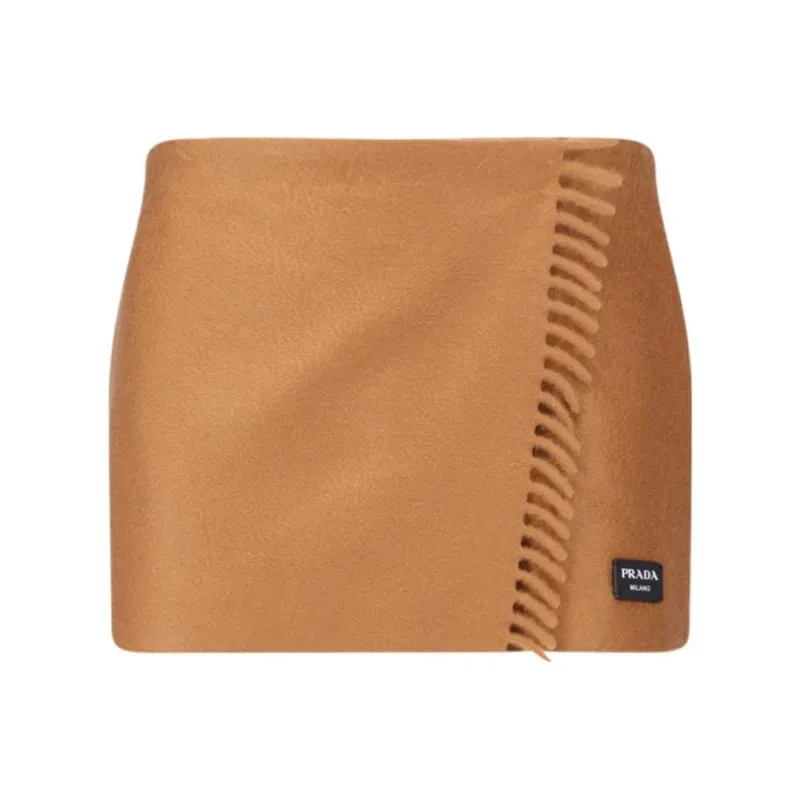 PRADA SS23 Casual Short Skirts Women's Brown-0