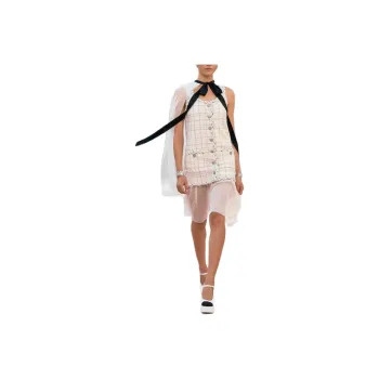 CHANEL 25S Spring Summer Collection Slip Dress Women's White