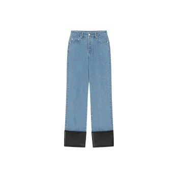 NANUSHKA Turn up Detailed Straight leg Jeans