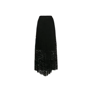Paco Rabanne High Waist Laced Midi Skirt