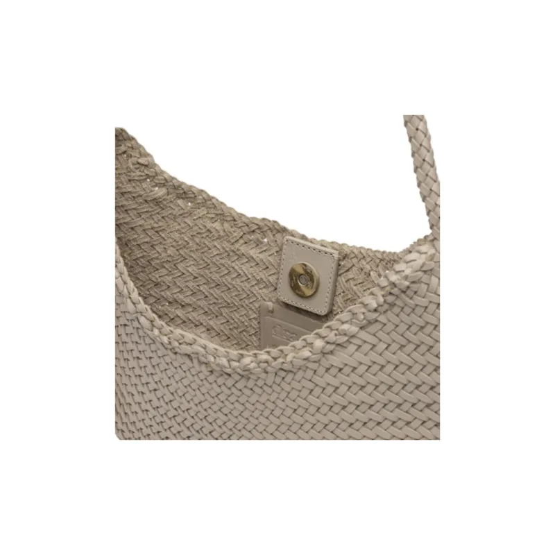 Dragon Diffusion Leather Shoulder Bag Women's Gray-4