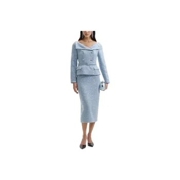 Self portrait Long Sleeved Dresses Women's Misty Blue