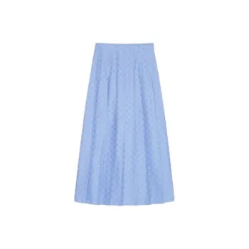 GUCCI SS24 Casual Long Skirt Women's Blue