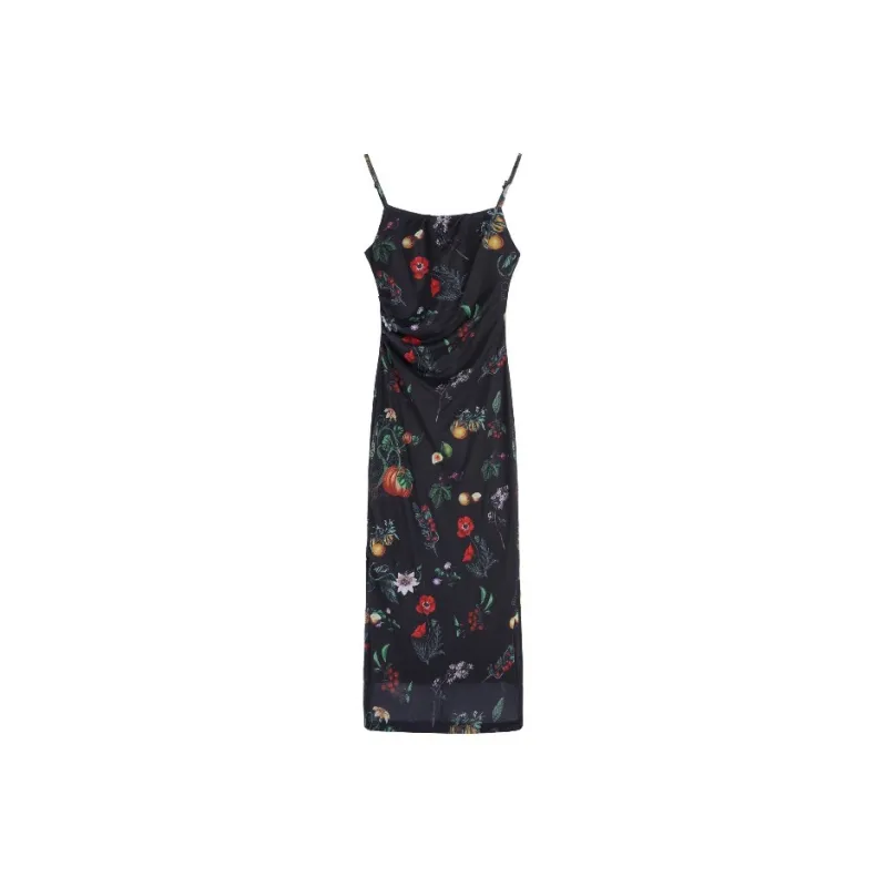 PAZZO Slip Dress Women's Black Floral-7