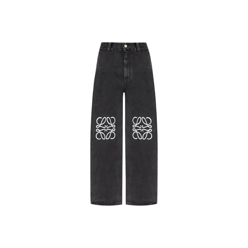 LOEWE Anagram Baggy Jeans 'Black'-0