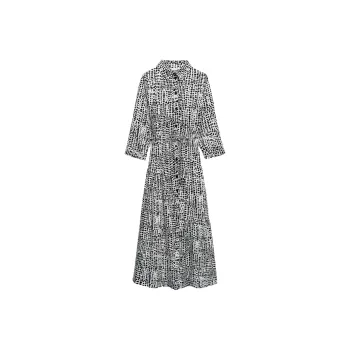 ZARA Long-Sleeved Dresses Women's Black/White