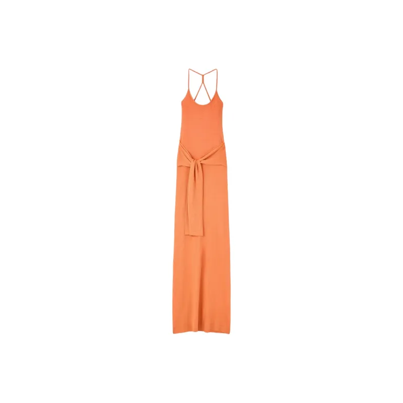 Jacquemus SS25 Sarong Dress Slip Dress Women's Orange/Orange-0