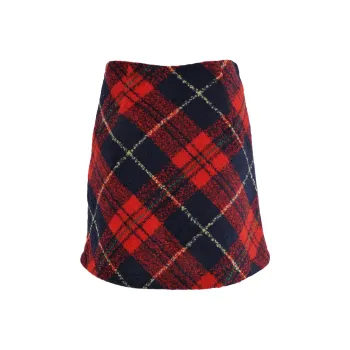 CLOUD SEASON Casual Short Skirts Women's Brick Red