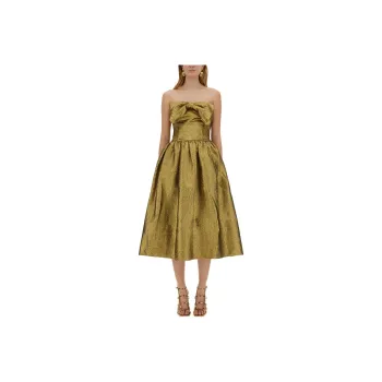 Self portrait Metallic Jacquard Midi Dress