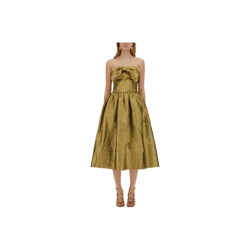 Self portrait Metallic Jacquard Midi Dress