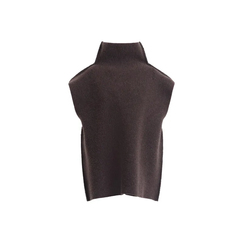 MARNI Ribbed Felted Wool Turtleneck 'Chestnut'-0
