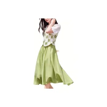 XIANGYING Skirt Set Women's Fruit Green