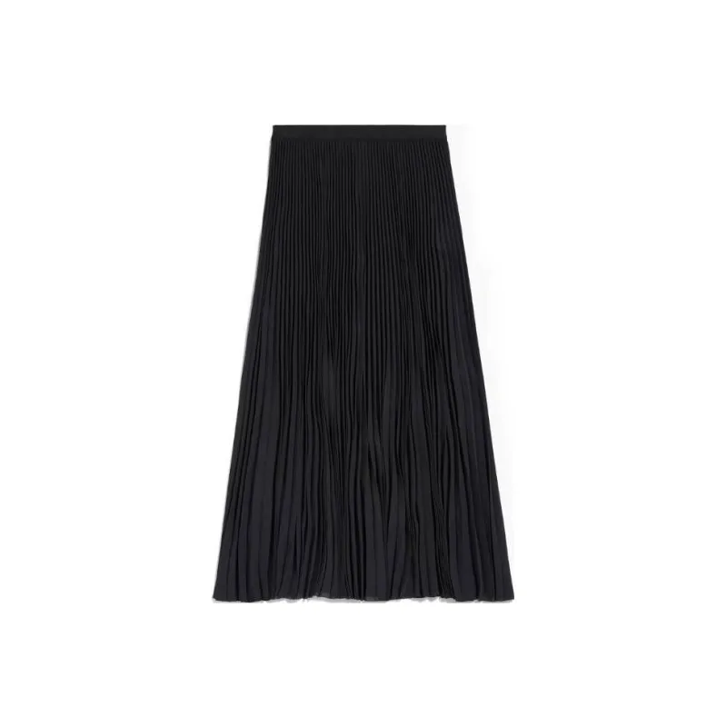 Balenciaga Elastic Skirt In Black Casual Long Skirt Regular Fit Women's Black-0
