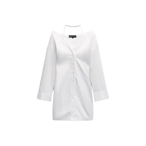 ZARA Long Sleeved Dresses Women's White