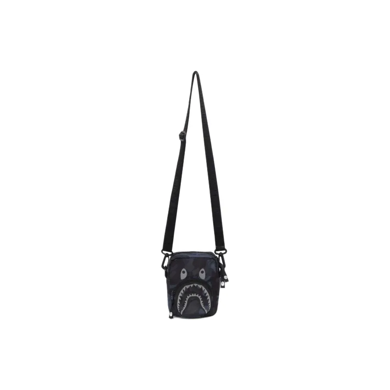 A BATHING APE MMJ Collaboration Polyester Shoulder Bag, Crossbody Bag Mini Men's Black-0