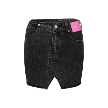 Ann Andelman Denim Short Skirts Women's Black