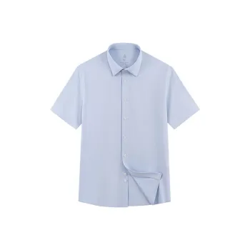 OUDING Shirts Men Light Blue