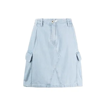 KENZO Denim Short Skirts Women's Light Blue