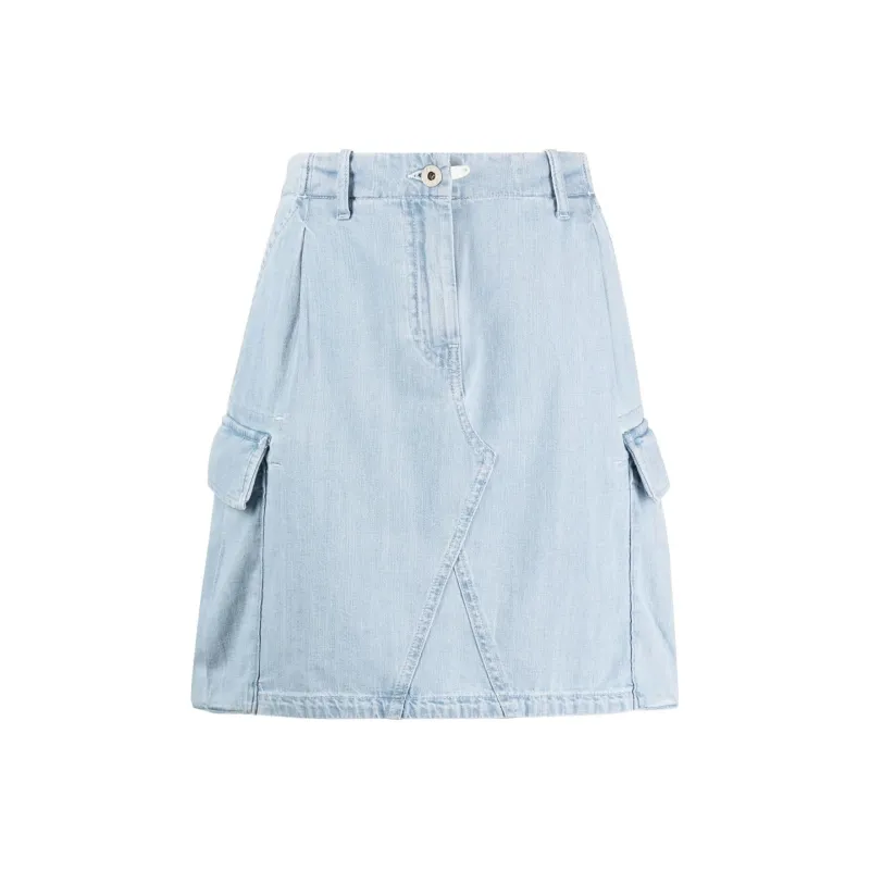 KENZO Denim Short Skirts Women's Light Blue-0