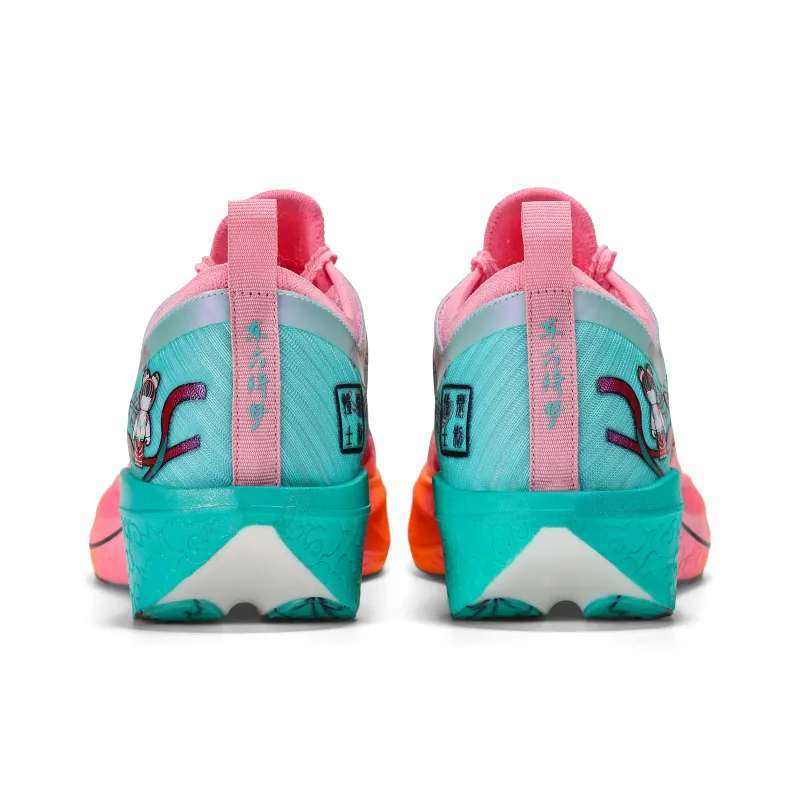 CLERSES Running Shoes Unisex Low Top Celestial Maiden Scattering Flowers Anniversary Limited-4