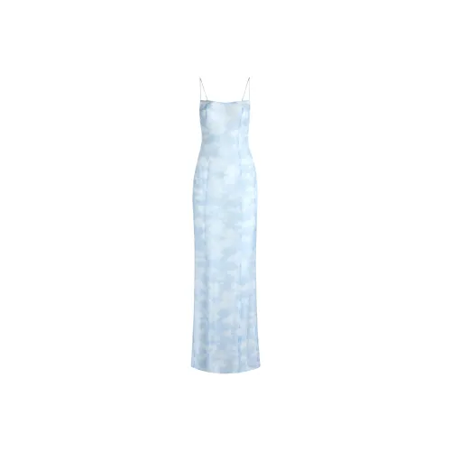 Skims Slip Dresses Women's BLUE QUARTZ CLOUD PRINT