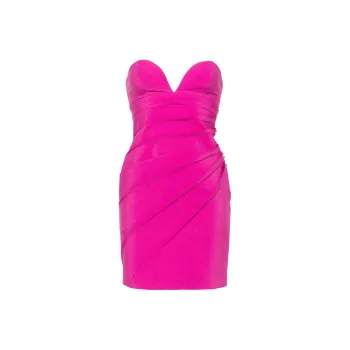 Genny Strapless Pleat detail Minidress