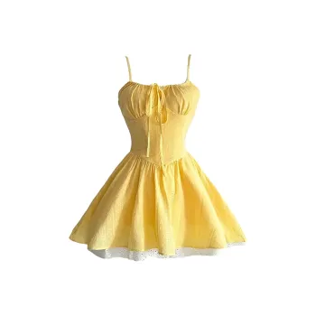 KYKW Slip Dresses Women's Yellow