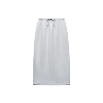 ZARA Casual Long Skirts Women's Zebra Print Gray