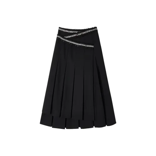 AnnoMundi Casual Long Skirts Women's Black