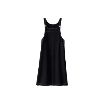 HDFULERN Sleeveless Dress Women's Alocasia Black