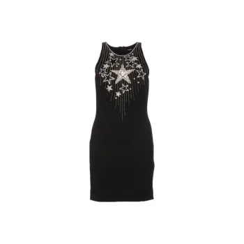 BALMAIN Stars Embroidered Short Dress