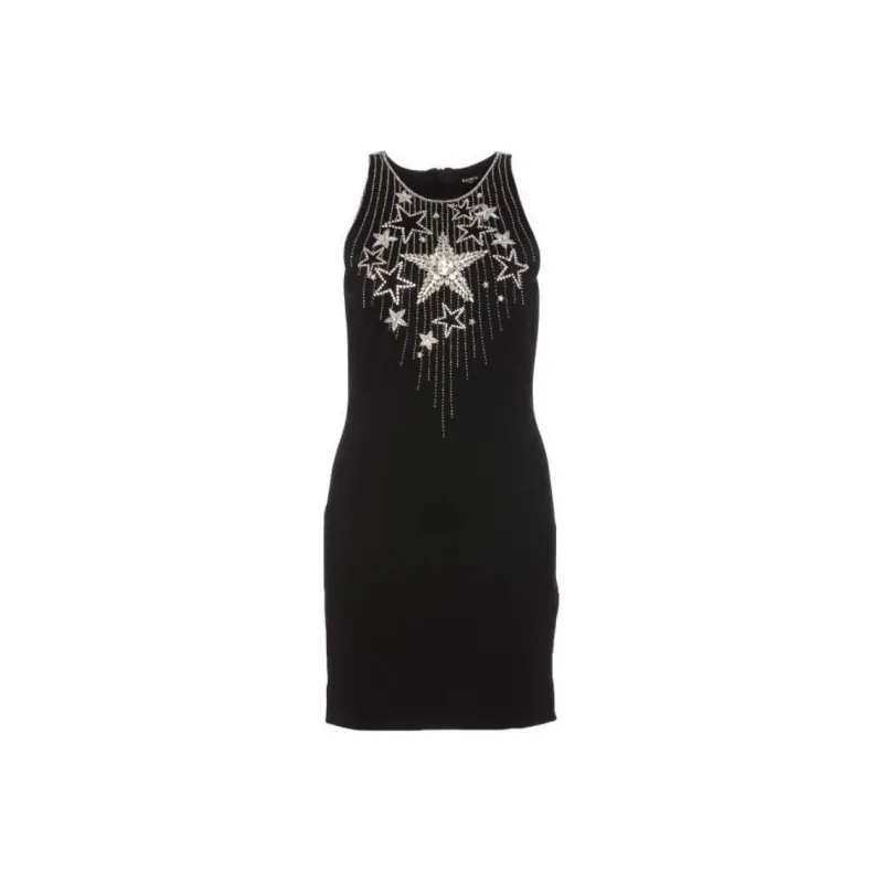 BALMAIN Stars Embroidered Short Dress-0