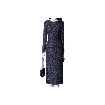 Mapping Long Sleeved Dresses Women's Dark Blue