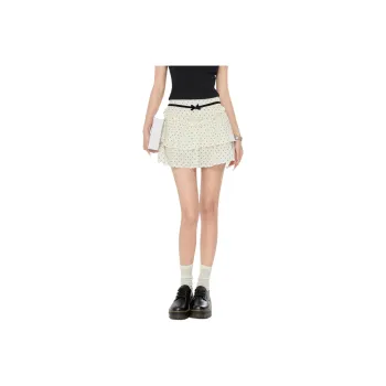 Rose Casual Short Skirts Women's Apricot