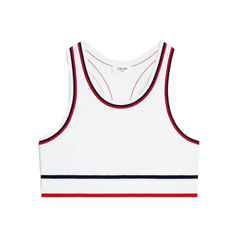 CELINE Sleeveless Sports Shirts Women's White-0