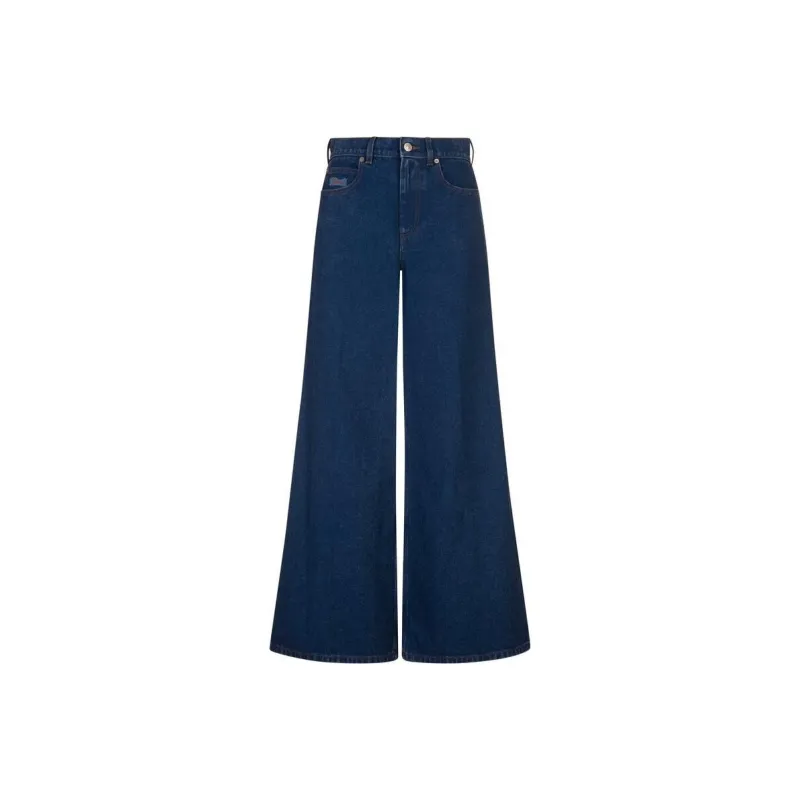 MARNI Logo Patch Wide-Leg Jeans-0