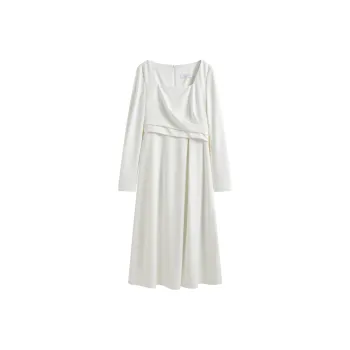 FANSILANEN Long Sleeved Dresses Women's White Moonlight