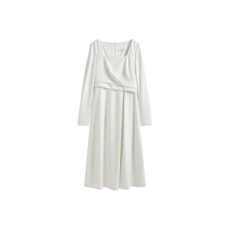 FANSILANEN Long Sleeved Dresses Women's White Moonlight-0