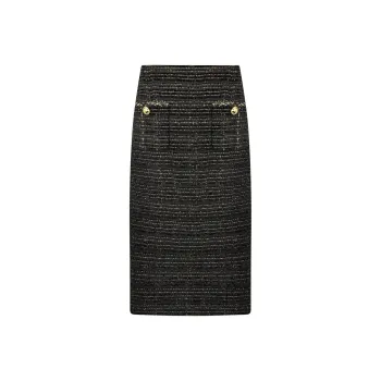 KARL LAGERFELD SS24 Casual Long Skirt Women's Black