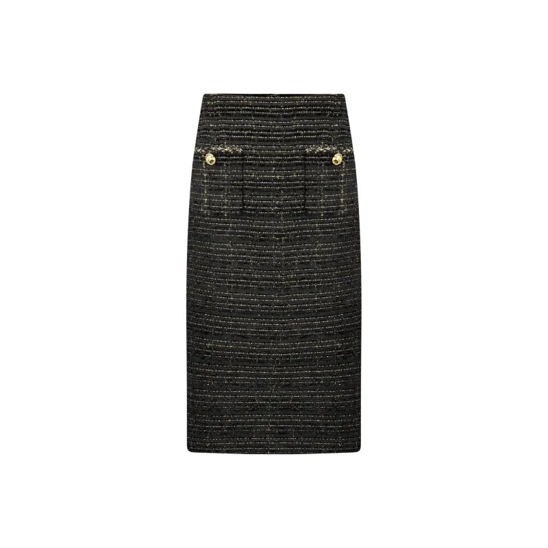 KARL LAGERFELD SS24 Casual Long Skirt Women's Black-0
