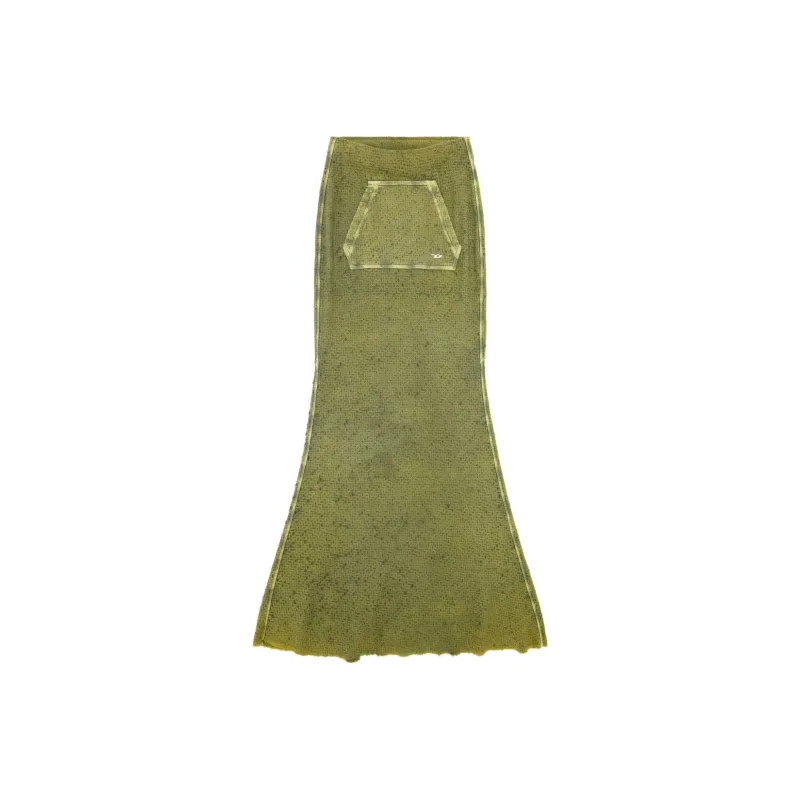 DIESEL Casual Long Skirts Women's Moss Green-0